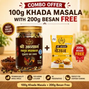 Free 200 g Besan on 100 gram Khada masala